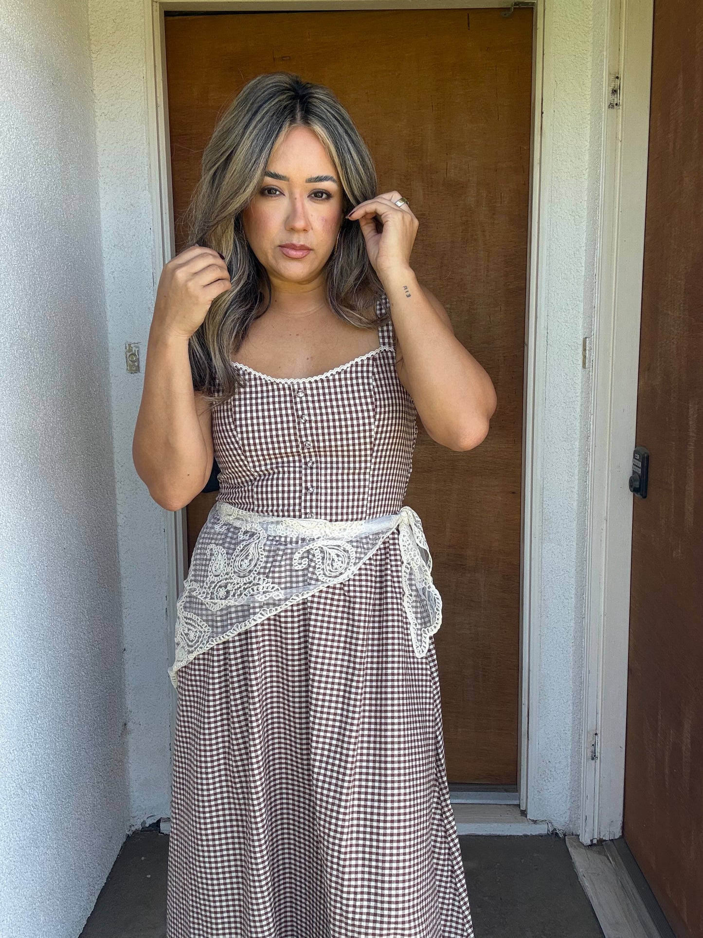 Rhode Island Midi Gingham Dress