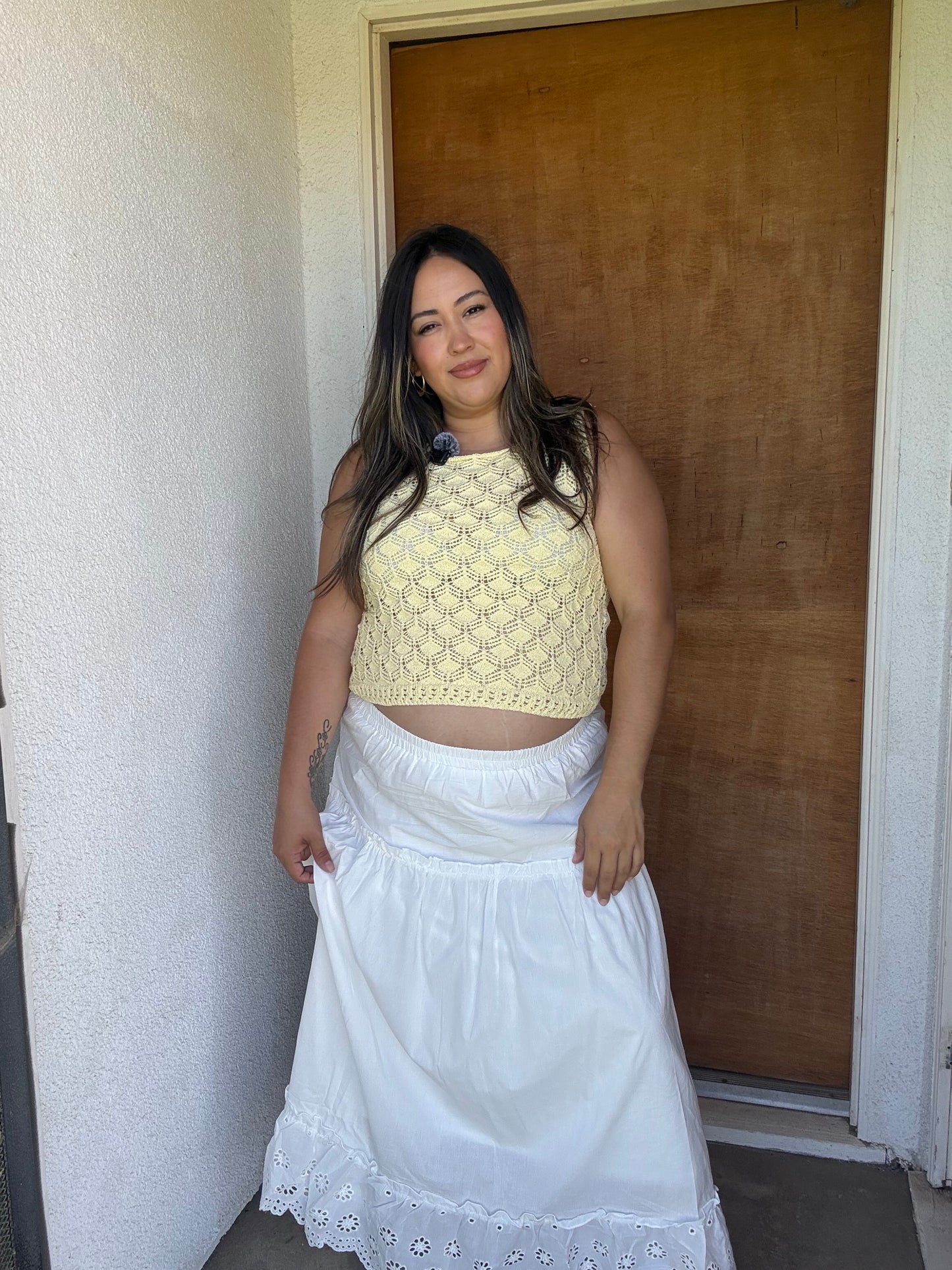 Lemonade Sheer Knit Top- Yellow