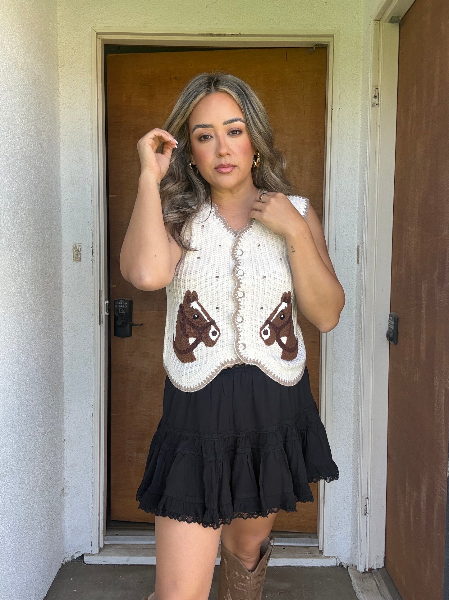 Delta Tiered Ruffle Mini Skort
