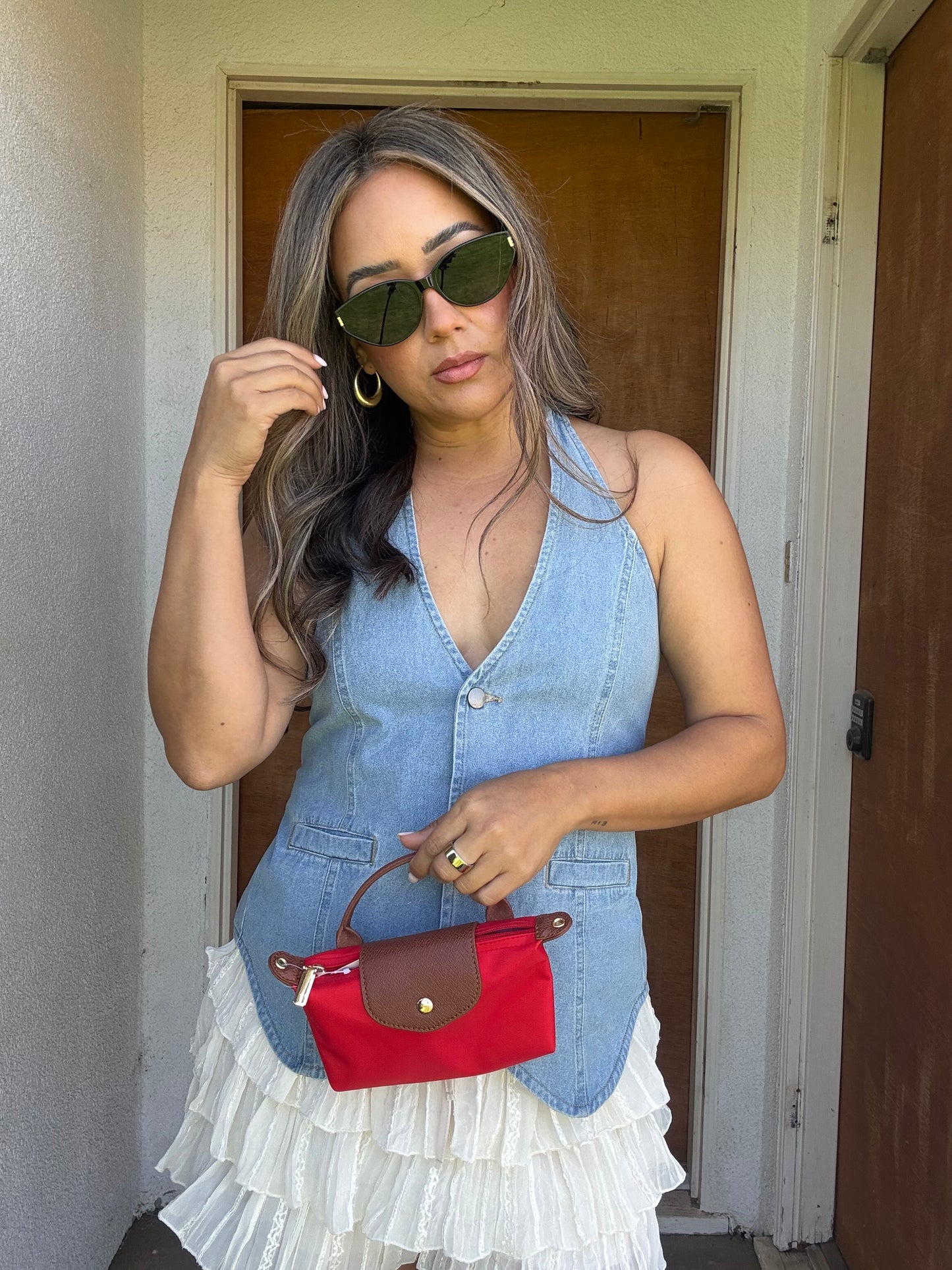 Allie Denim Halter Top