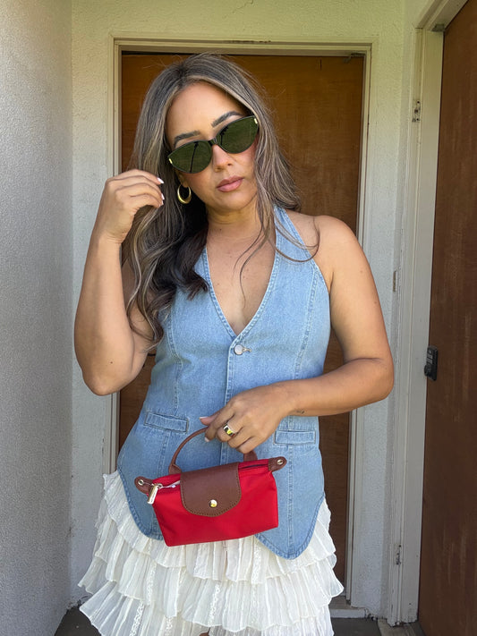 Allie Denim Halter Top