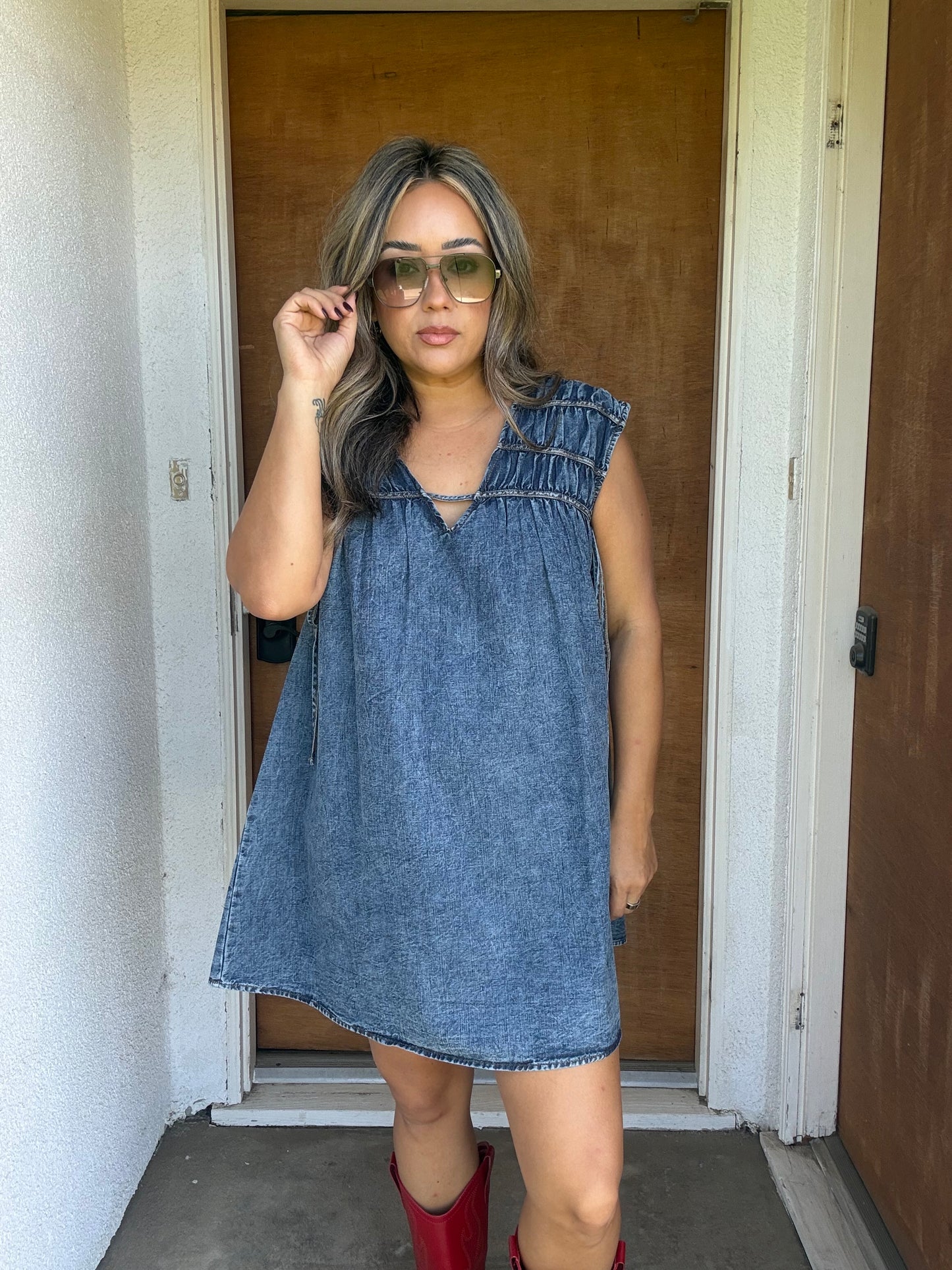 Cameron Mini Denim Dress