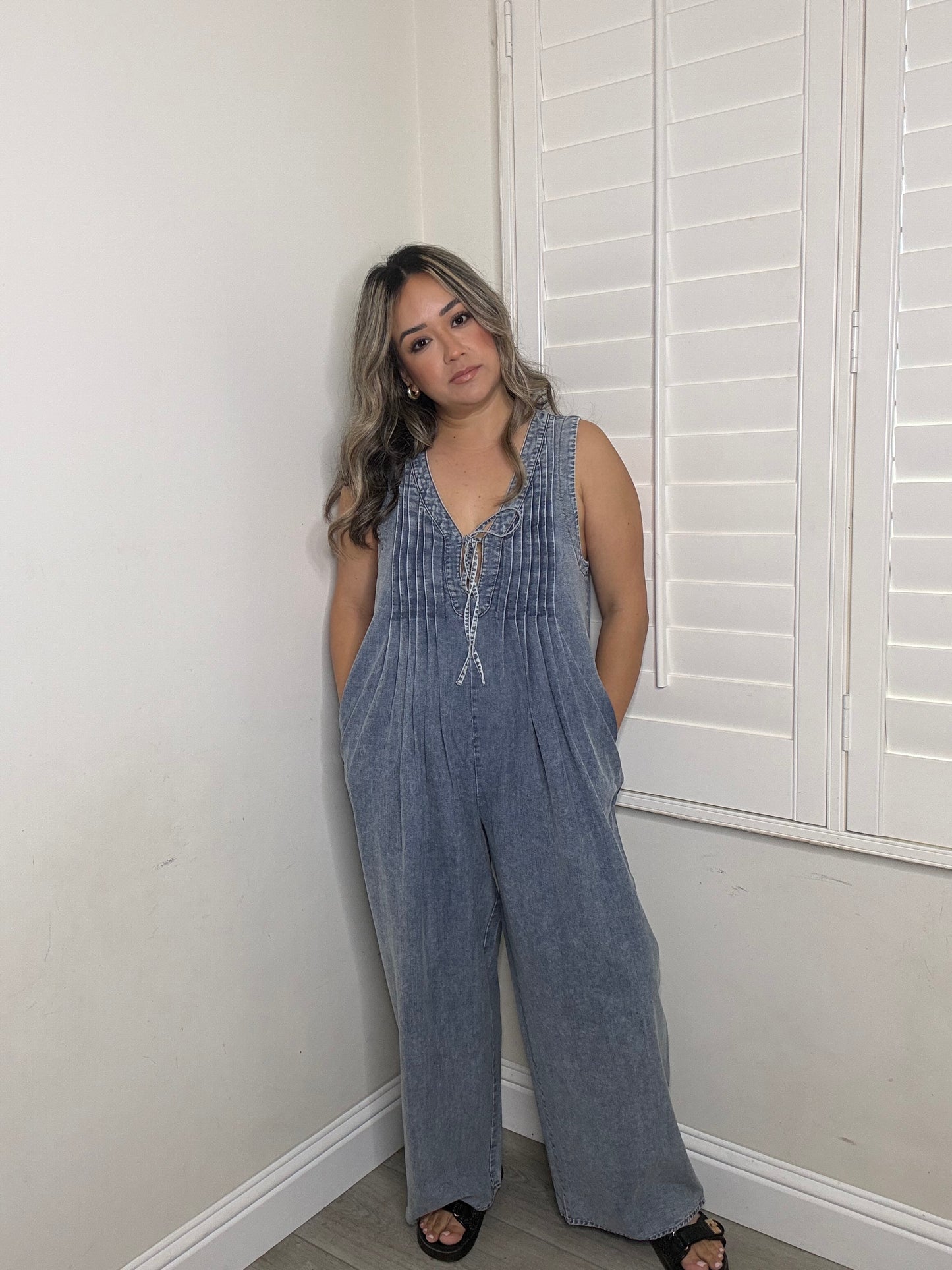Larah Oversized Denim Jumpsuit