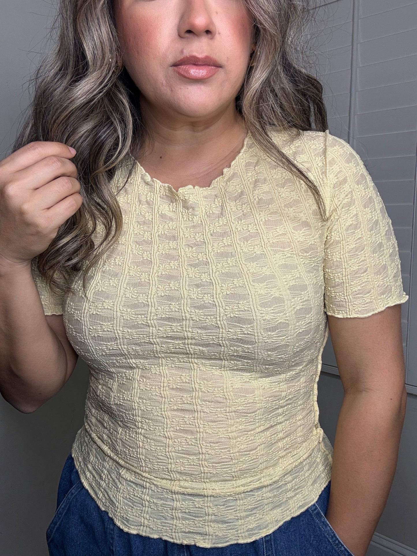 Ellie Ruffle Hem Top