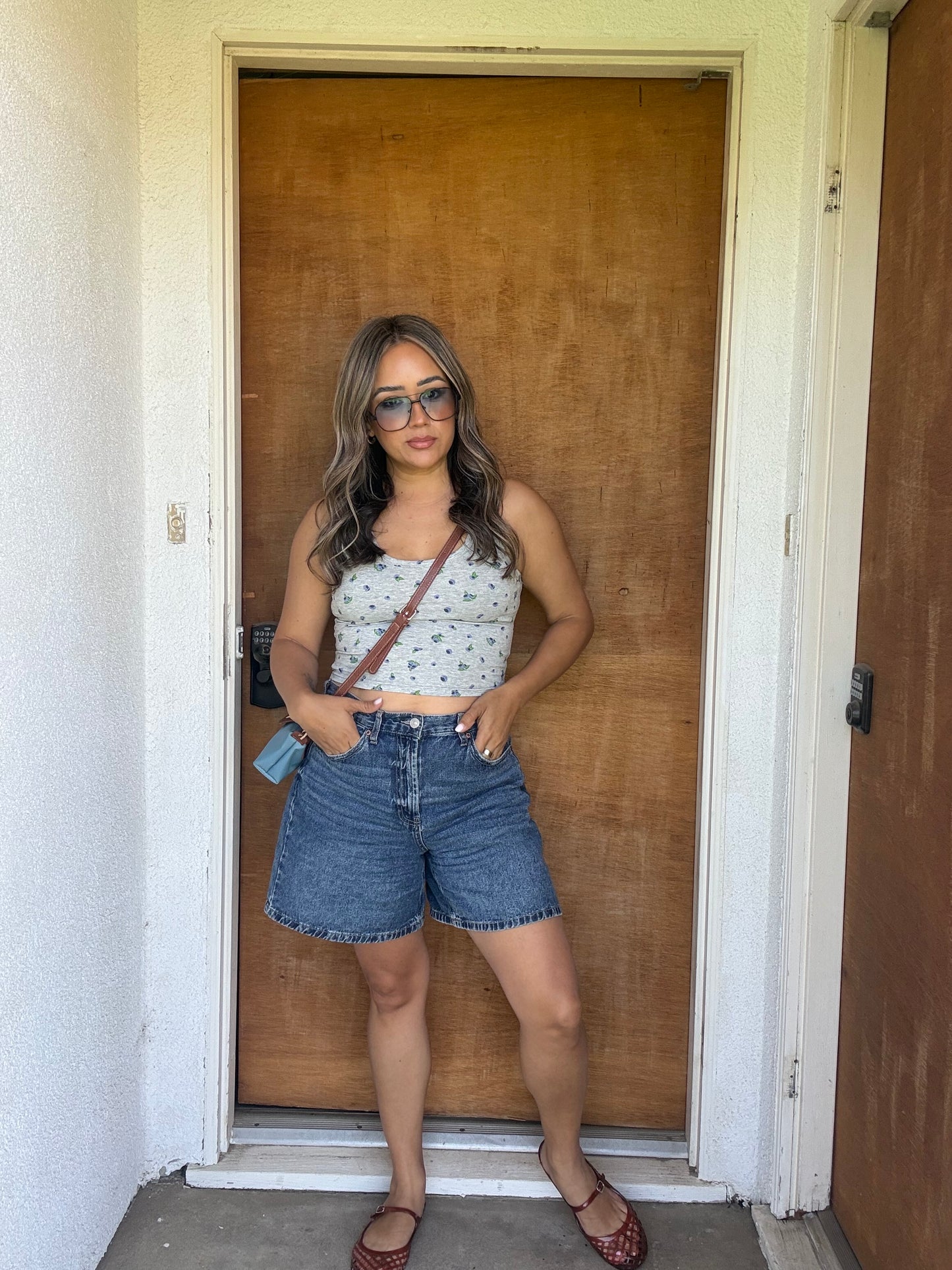 Blueberry Mini Tank- Grey