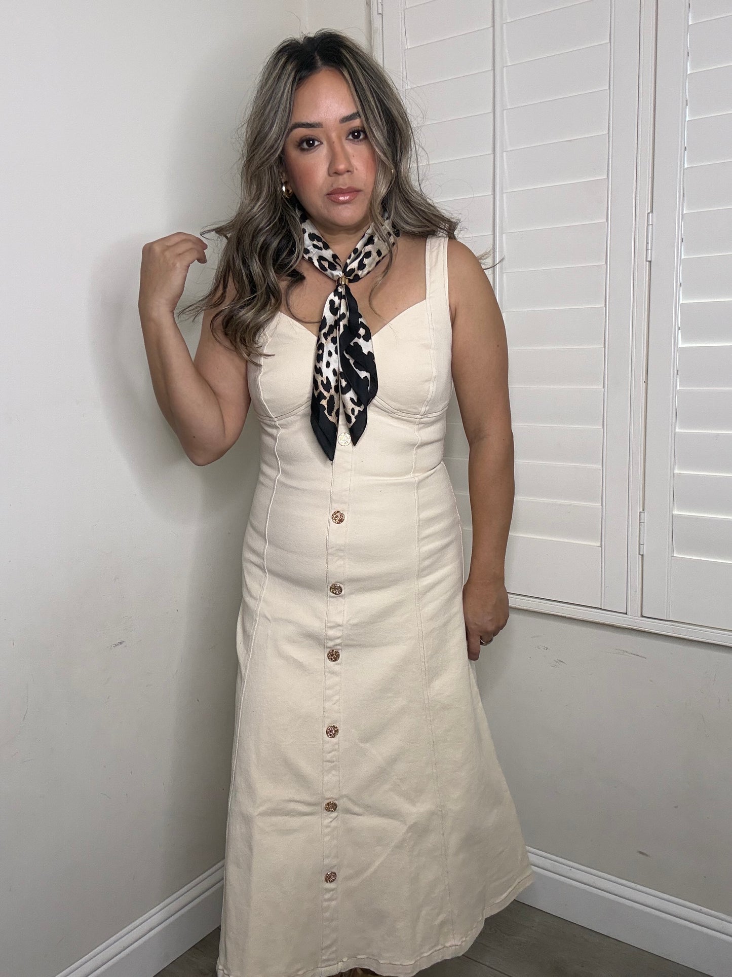 Tarde Leopard Scarf with Ring