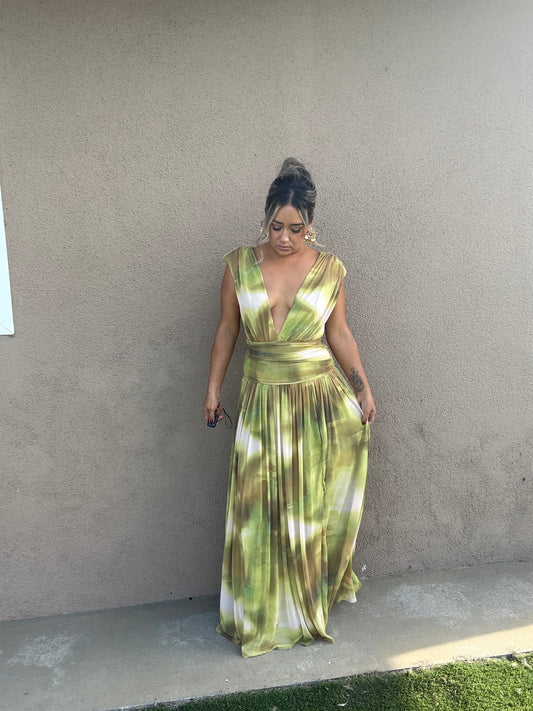 Love Me Not Slit Mesh Maxi Dress