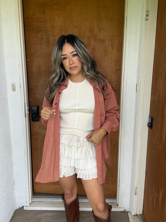 Rhode Button Up Sweater Top