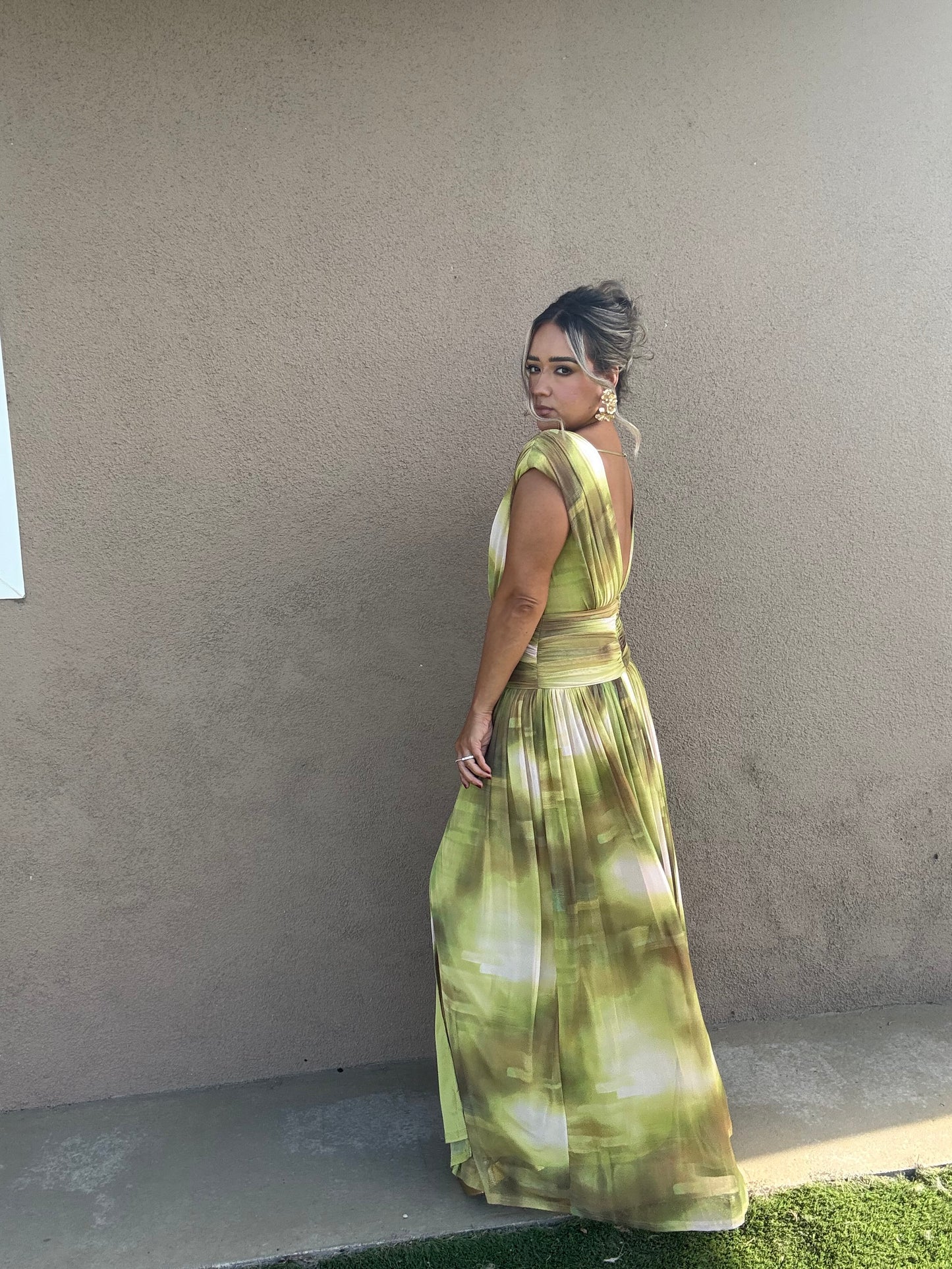 Love Me Not Slit Mesh Maxi Dress
