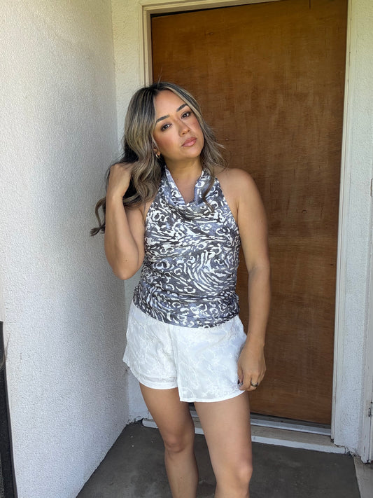 Catching Rays Knit Skort- Cream