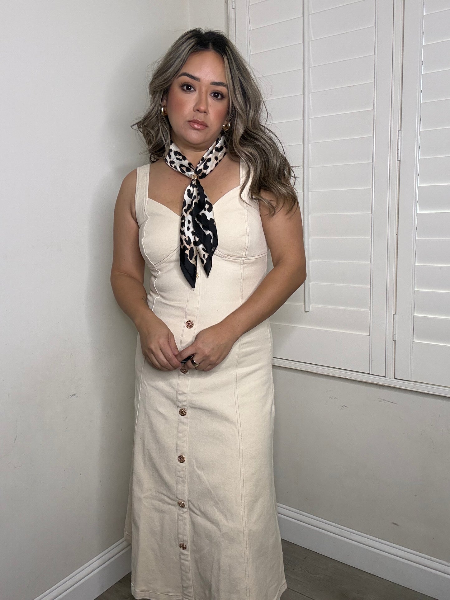 Tarde Leopard Scarf with Ring