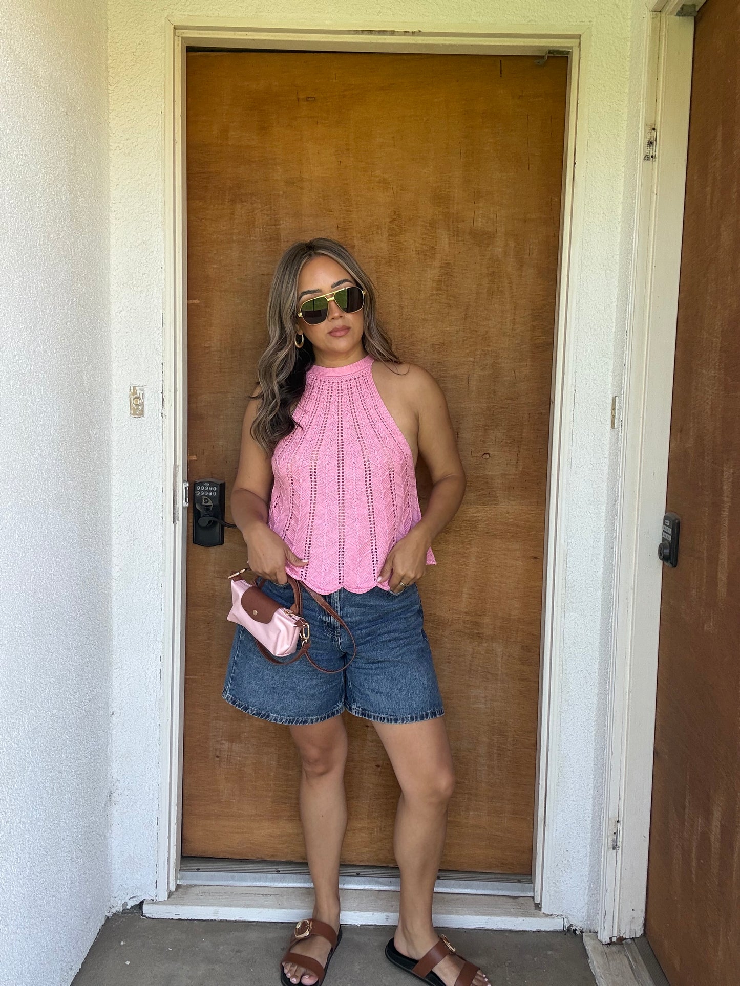 Bubblegum Knit Top- Pink