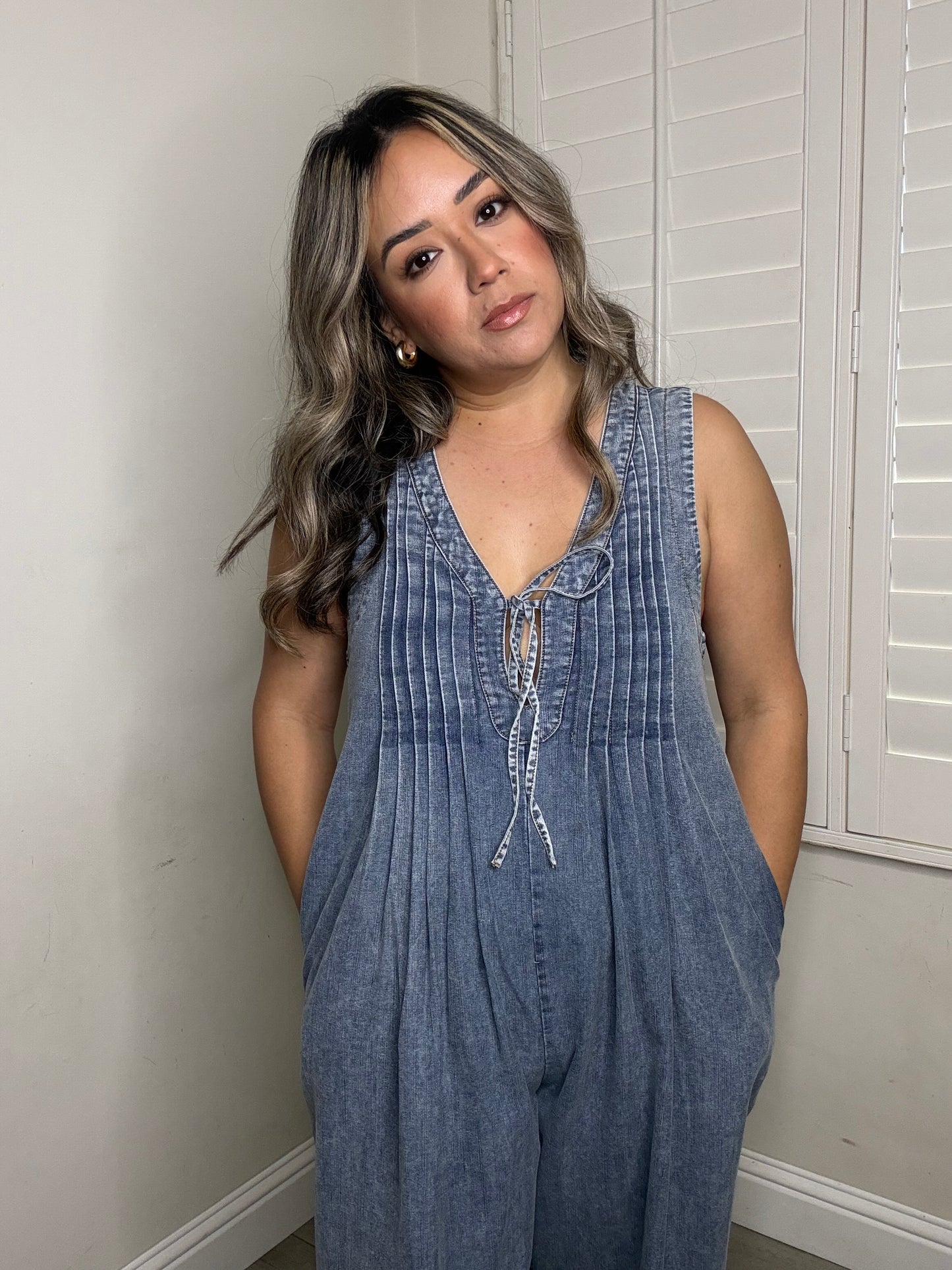 Larah Oversized Denim Jumpsuit
