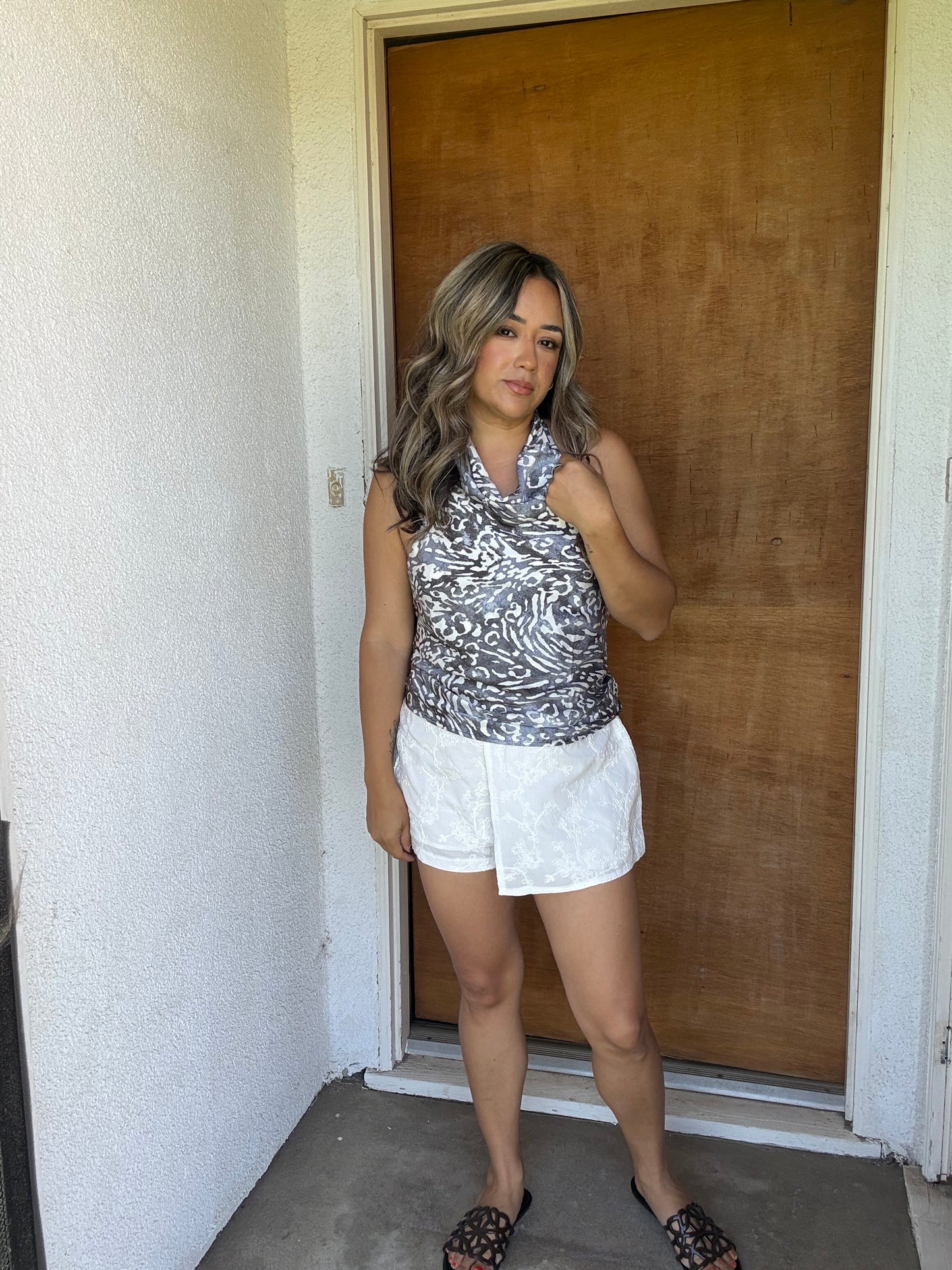 Catching Rays Knit Skort- Cream