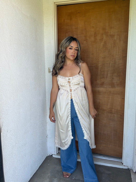 Vianna Pull On Wide Leg Jeans