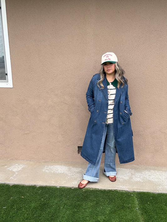 Emilie Green Striped Sweater Top/Cardigan