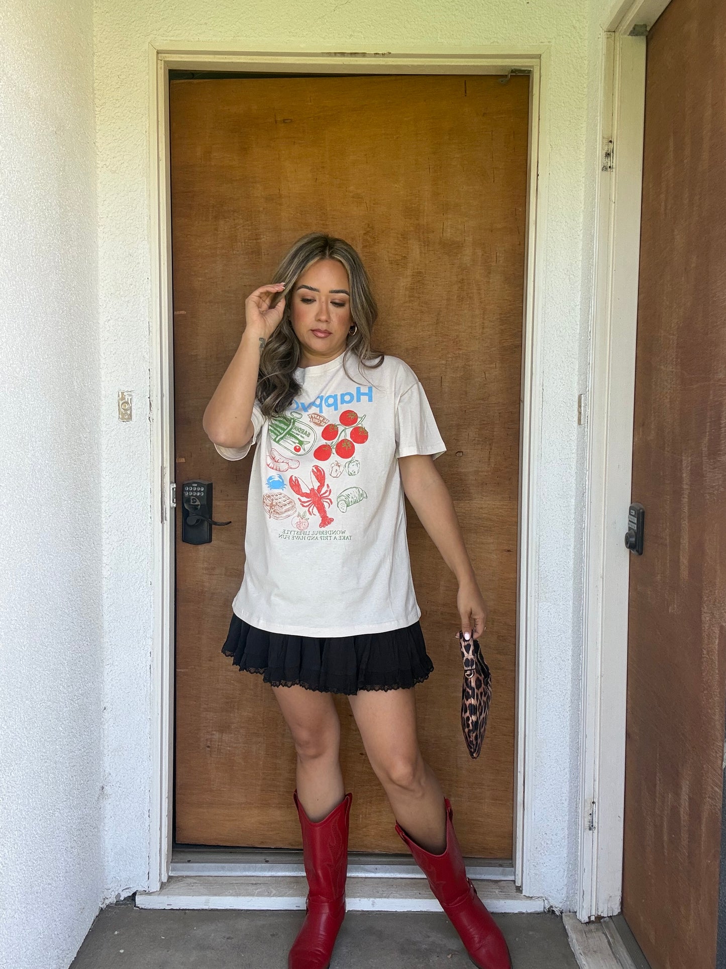 Delta Tiered Ruffle Mini Skort