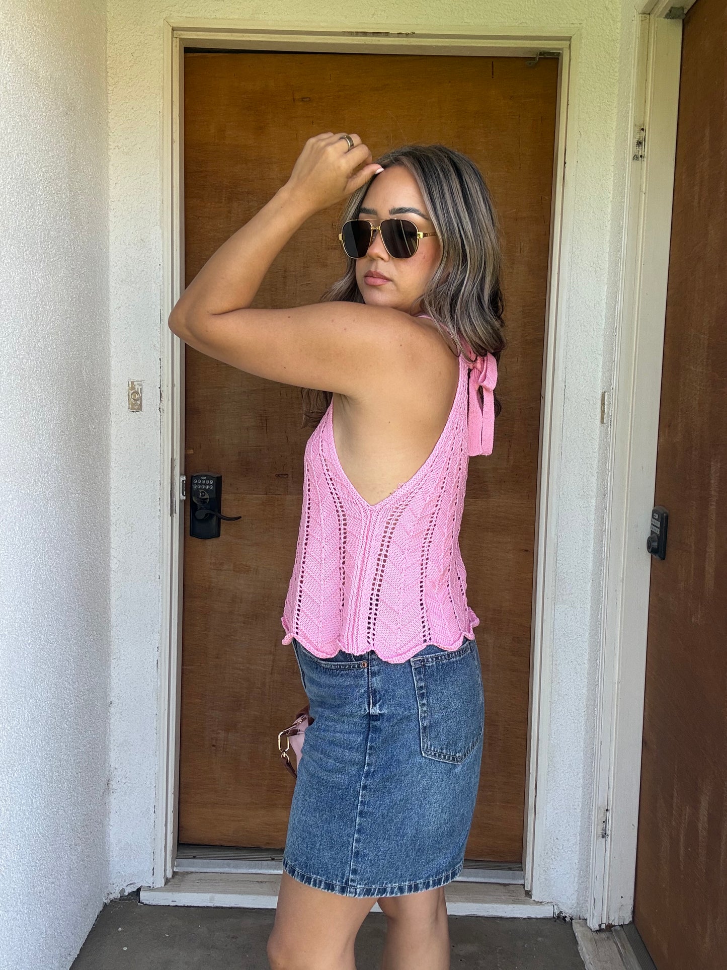 Bubblegum Knit Top- Pink