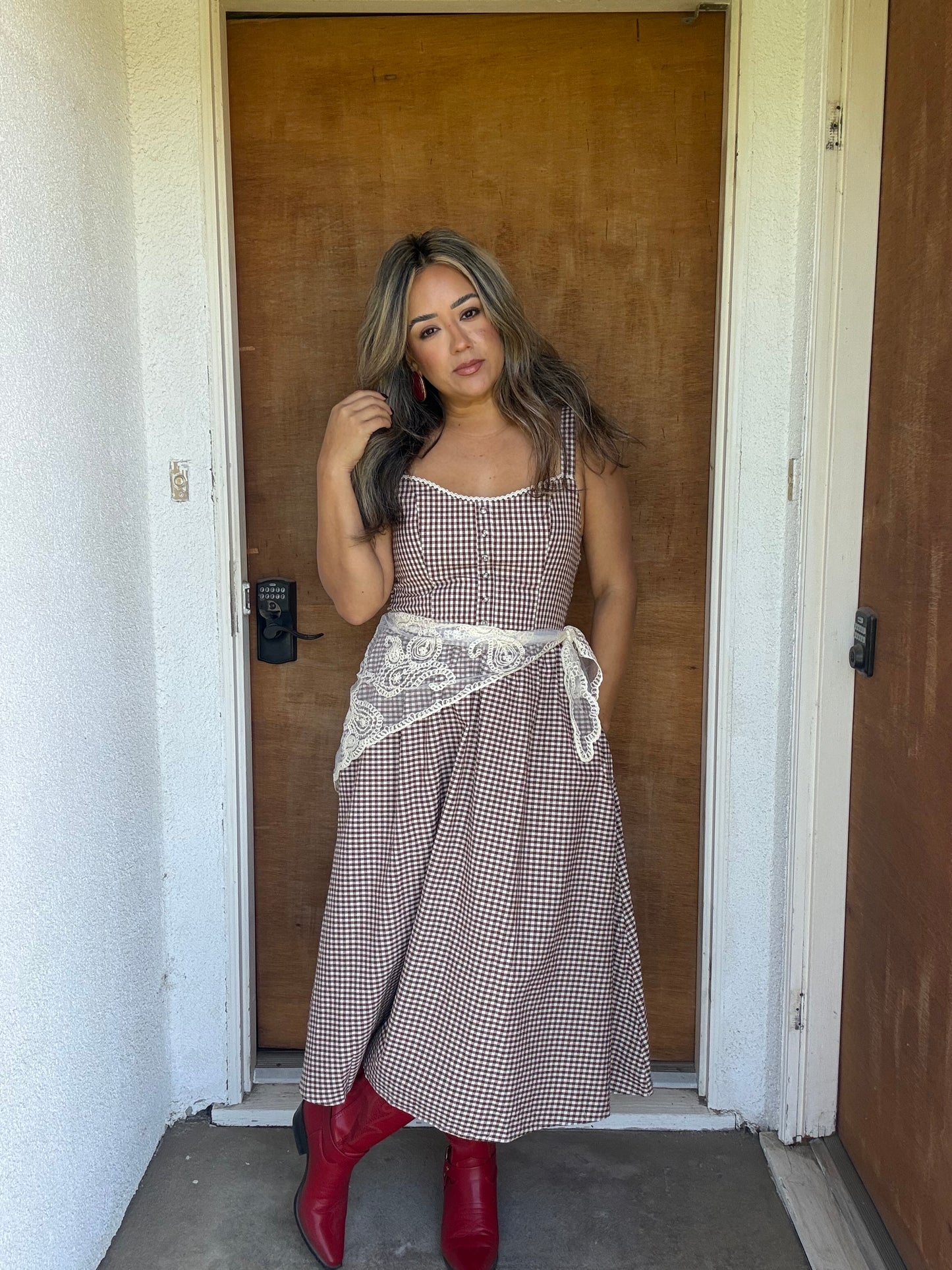 Rhode Island Midi Gingham Dress
