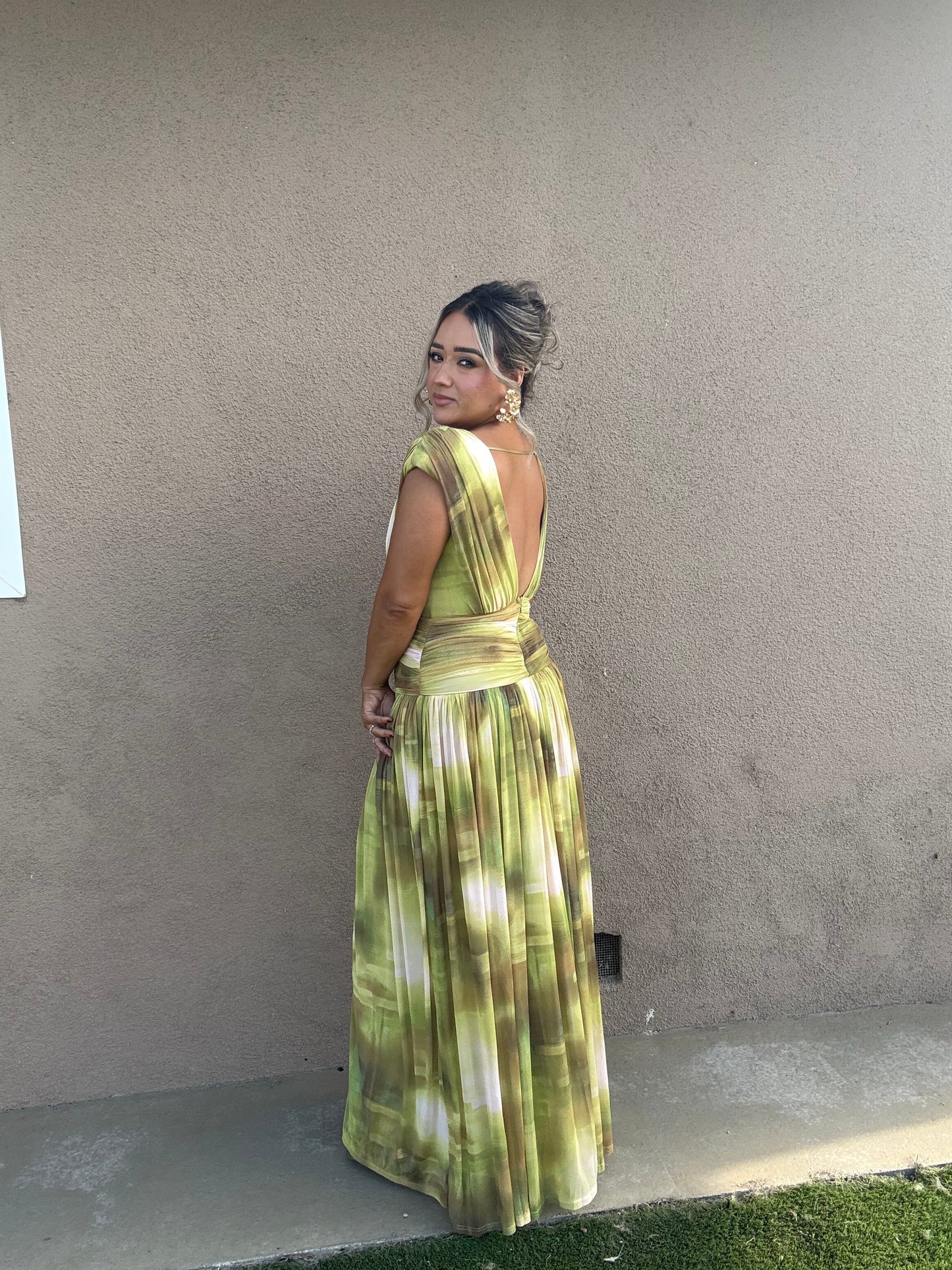 Love Me Not Slit Mesh Maxi Dress