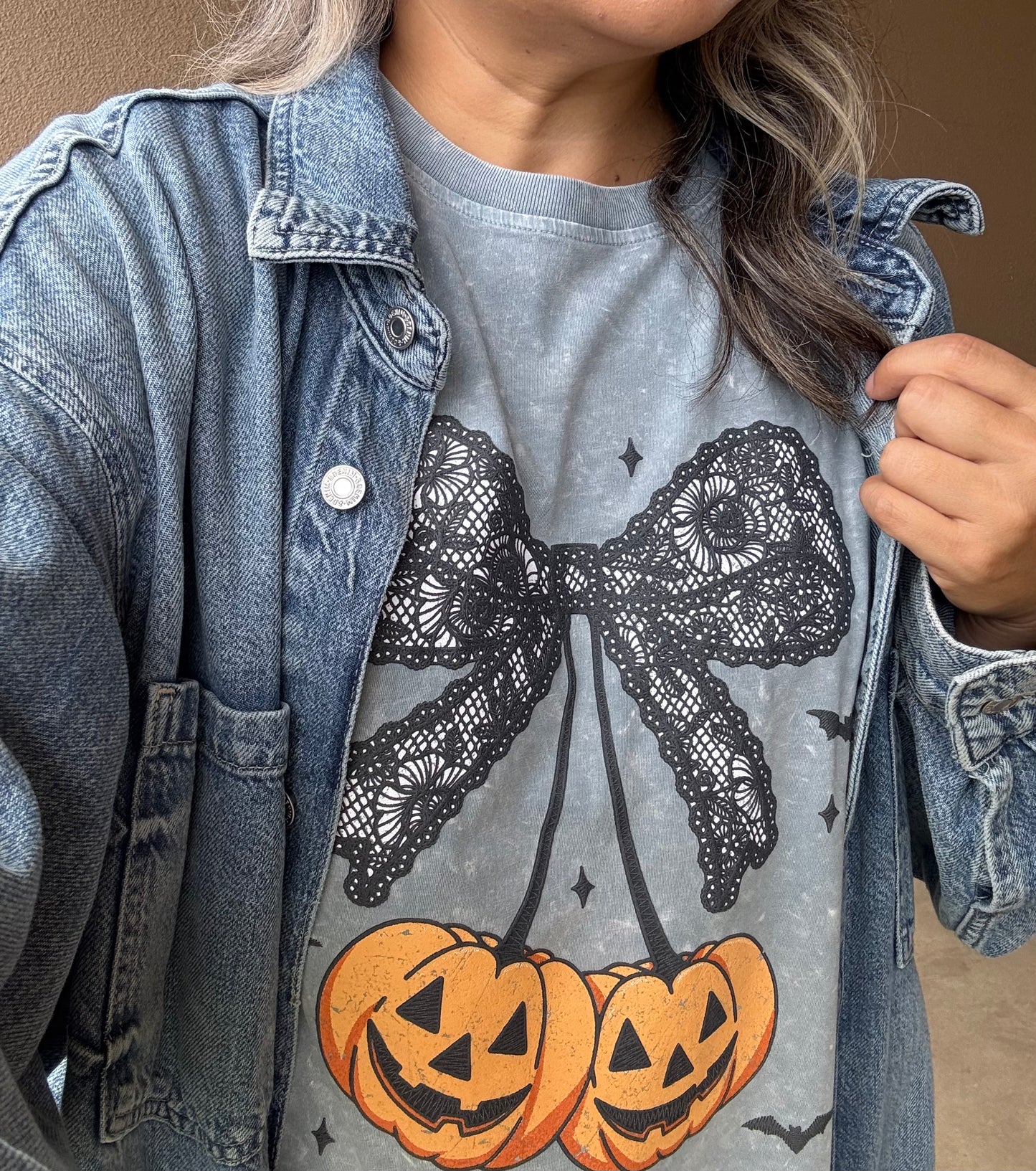 Coquette Pumpkins Mineral Wash Tee