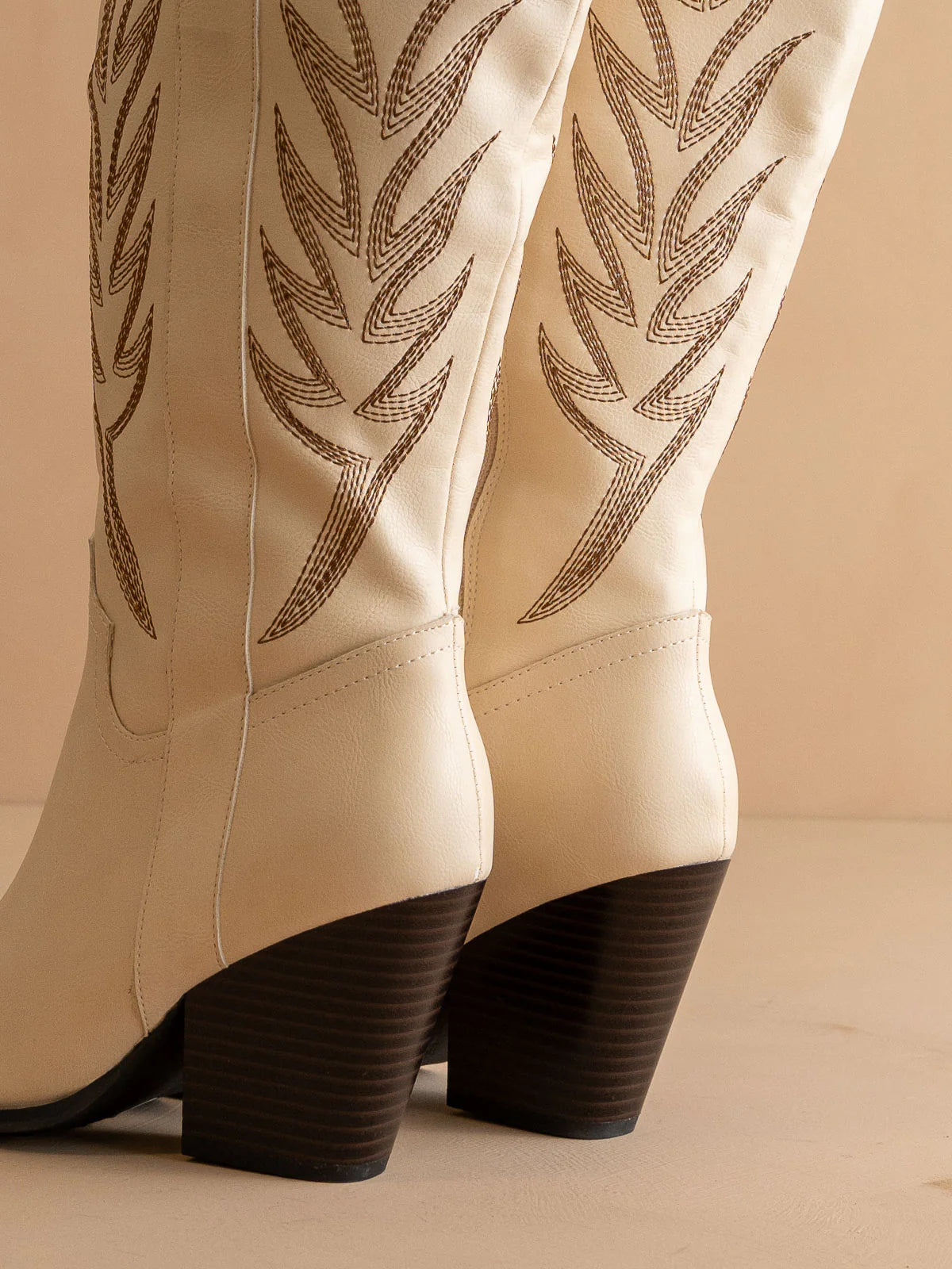 The Bronco Knee High Heeled Cowboy Boot