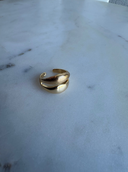 Demi Gold Double Band Ring
