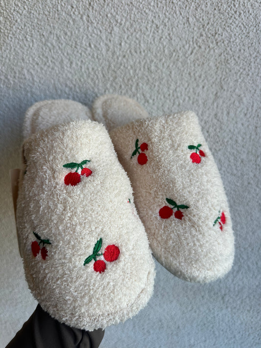 Cherry Comfy Luxe Slippers