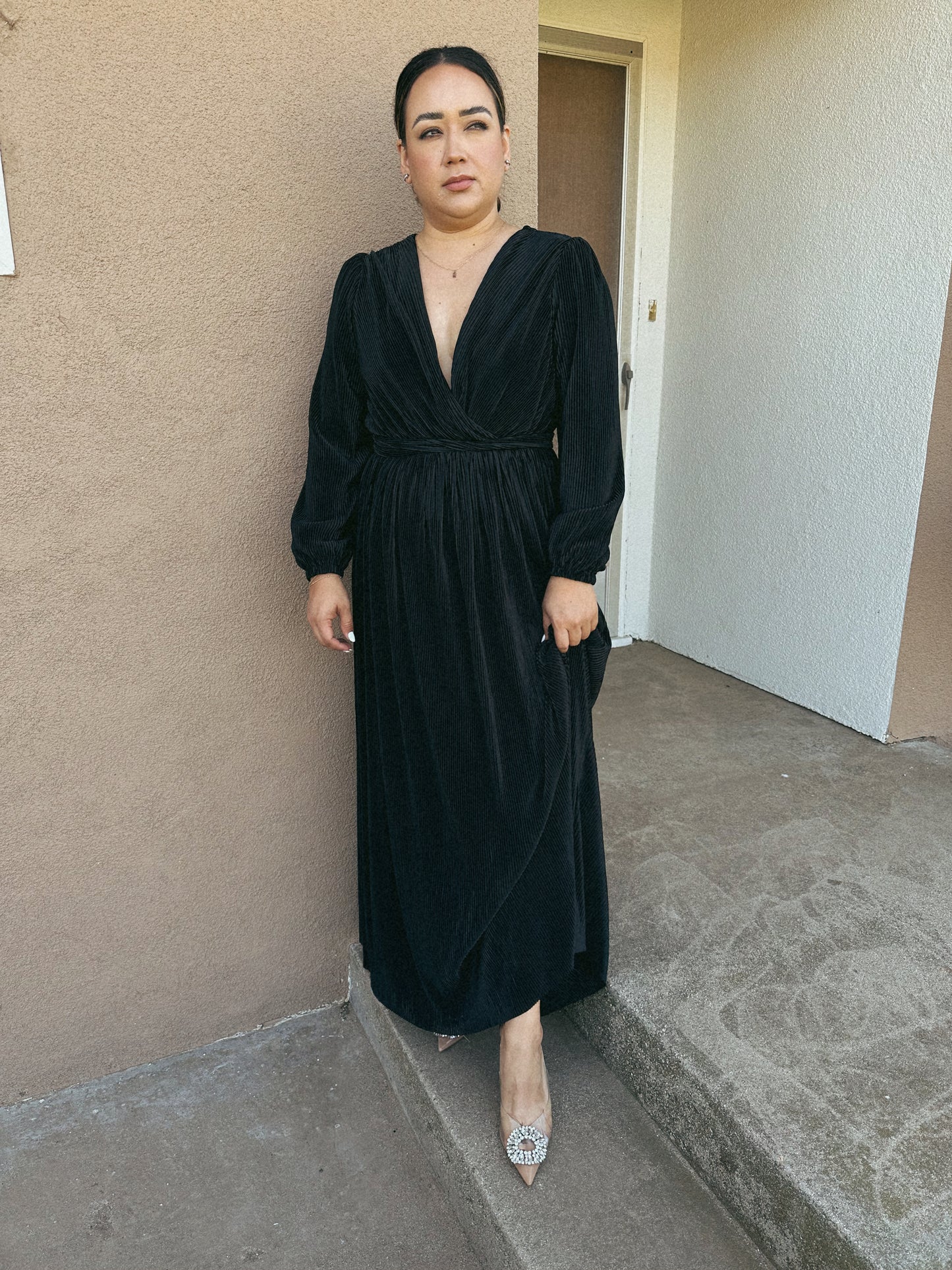 Marilyn Pleated Maxi Dress