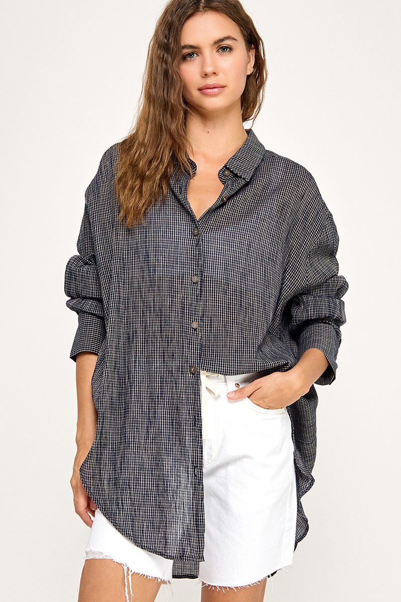 Belinda Oversized Button Down Top