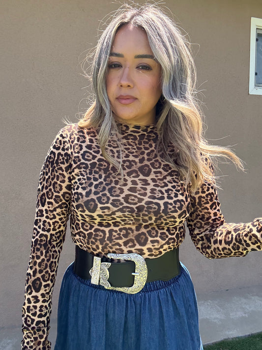 Lunita Stretchy Oversized Buckle Belt
