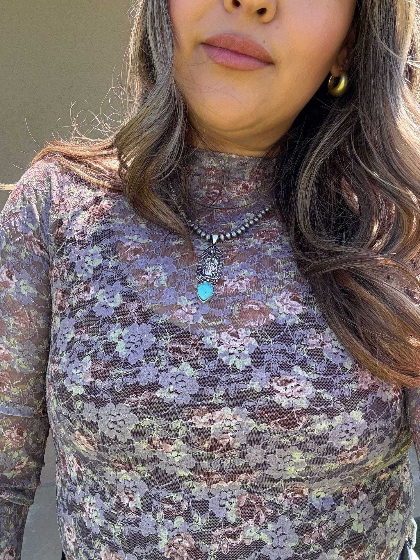 Lupita Pendant Turquoise Necklace