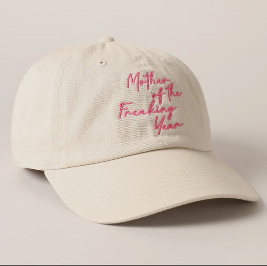 Mother Of The Freaking Year Embroidered Baseball Cap